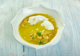 Spiced Lentils and Poached Eggs