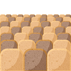 Fototapeta premium Bread pieces pattern, with whole wheat bread