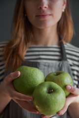 Fresh green apples