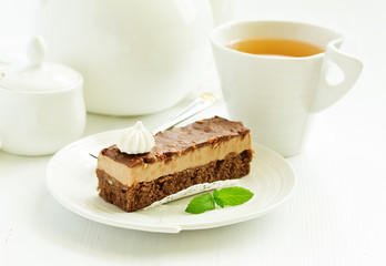 A piece of coffee cake