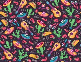 mexican seamless pattern