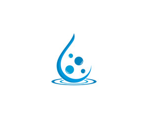 Set of abstract water drops symbols, logo template