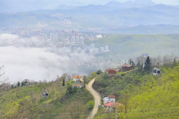 panoramic view of the village