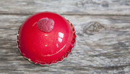 gateau glac&eacute; a la framboise