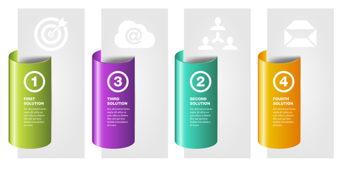 Onglet color&eacute; pour mise en page vectorielle