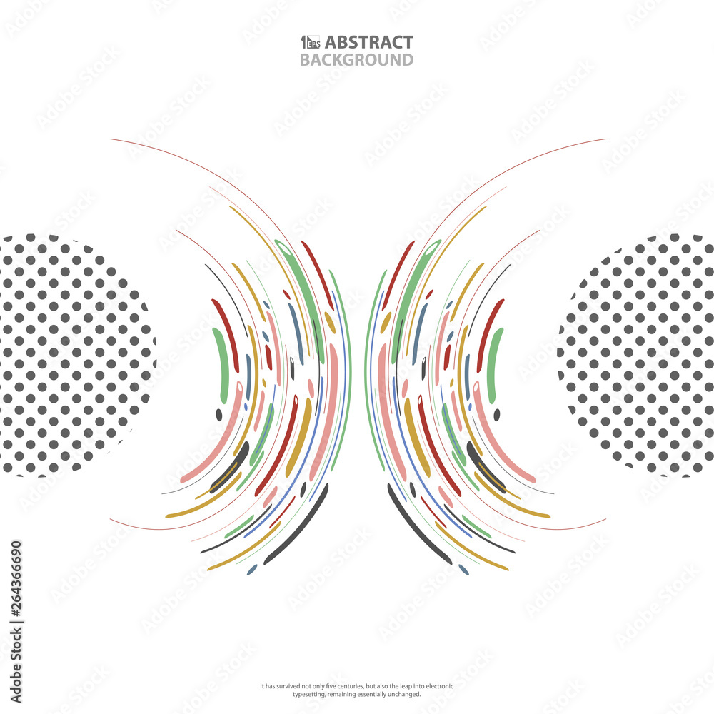 Poster modern colorful shapes of abstract pattern with composition in various elements. illustration vector