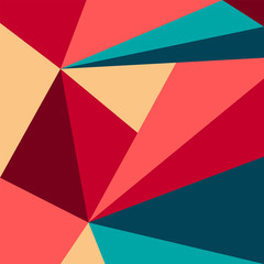geometry red pink blue colors abstract poligons background