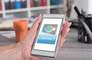 Contact concept on a smartphone