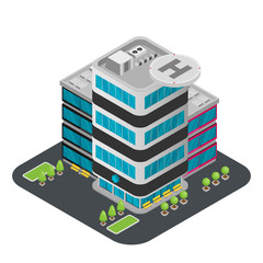 Vector isometric hospital building icon