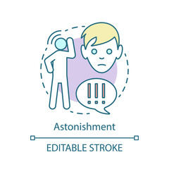Astonishment concept icon
