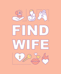 Find wife word concepts banner
