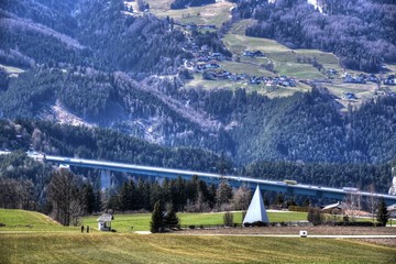 Wipptal, Brennerautobahn, Brenner, Europabrücke, Brücke, Autobahn, Straße, Brückenpfeiler,...