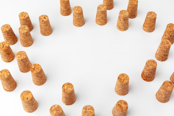 Wine corks isolated on white background