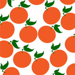 Vector illustration of painted oranges on white background. Symbol of fruit, food,vegetarian,vegan.