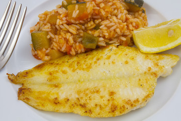 poisson meunière et ratatouille