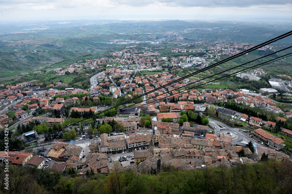 Wall mural aerial view of the city