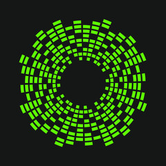 Equalizer music sound wave circle vector symbol icon design. Equalizer icon isolated.