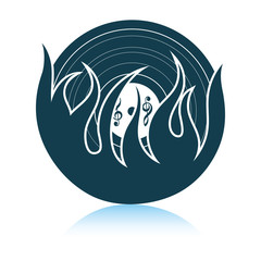 Fototapeta premium Flame vinyl icon