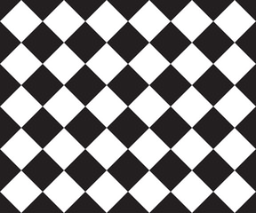 Black and white cage plaid. Ska background. Race flag. Vector seamless pattern
