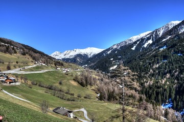 Navis, Dorf, Tirol, Navistal, Naviser Tal, Innsbruck Land, Österreich, Tal, Tuxer Alpen, Schnee,...