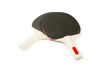 Pin-pong rubbers and a ball