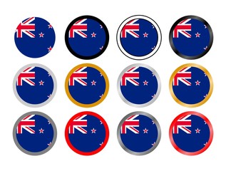 New Zealand state flag in globes