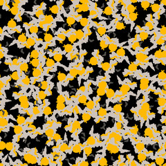 Urban UFO camouflage of various shades of grey, black and yellow colors