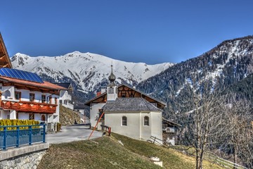 Navis, Dorf, Tirol, Navistal, Naviser Tal, Innsbruck Land, Österreich, Tal, Tuxer Alpen, Schnee,...