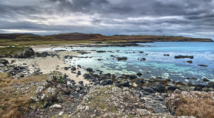 Fototapeta na wymiar Langamull , Isle of Mull Scotland