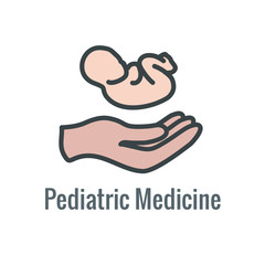 Pediatric Medicine with Baby / Pregnancy Related Icon