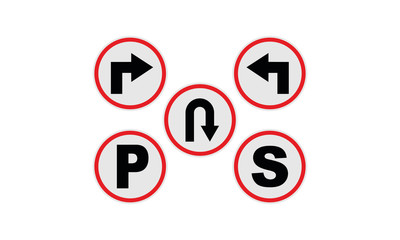 Road attention set template symbol