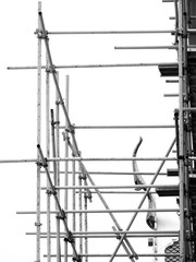 scaffolding elements black and white
