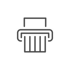 Paper shredder line icon