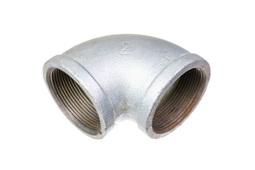 Pipe bend with a diameter of two inches with internal thread