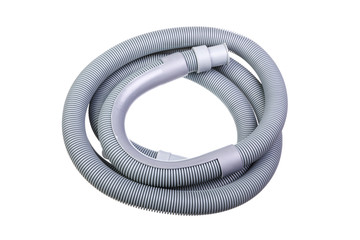 Gray washing machine drain hose