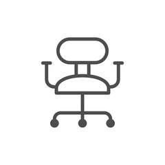 Office chair line icon