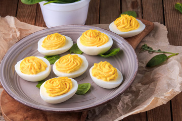 Classic Deviled Eggs Recipe. Deviled Eggs Paleo, Keto, Low Carb. 