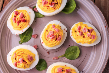 Classic Deviled Eggs Recipe. Deviled Eggs Paleo, Keto, Low Carb. 