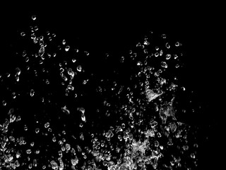 splash water of fountain black and white style