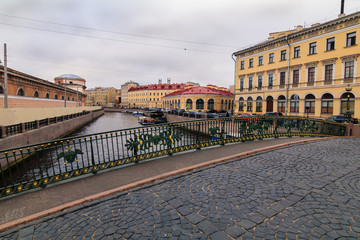 Naklejka na ściany i meble Malo-Konyushennyy bridge, St. Peterburg, Russia