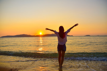 woman on the beach