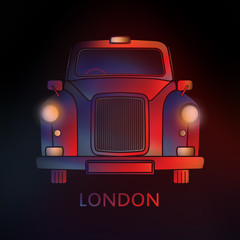 London symbol -  Black cab graphics – Isolated design – Vector illustration  Taxi illustration in a simplified, info - graphics, silhouette style - 264385464