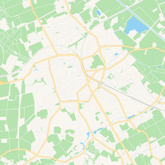 Viersen, Germany printable map