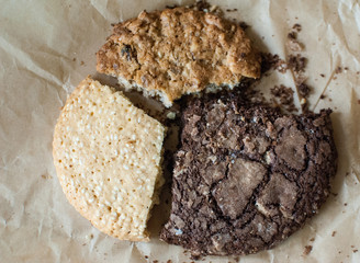 cookies on a kraft paper