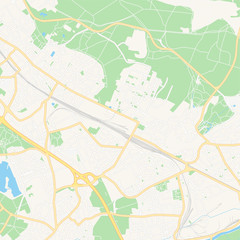 Fototapeta premium Troisdorf, Germany printable map