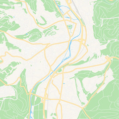 Fototapeta premium Marburg, Germany printable map