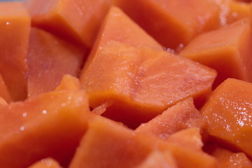Texture background Fruit flesh papaya
