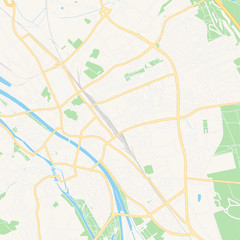 Fototapeta na wymiar Bamberg, Germany printable map