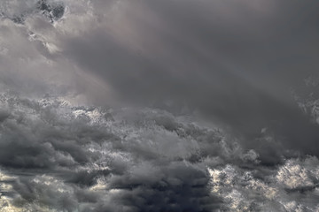 Fototapeta premium Background of storm clouds before a thunder-storm.