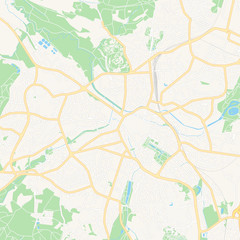 Fototapeta na wymiar Bayreuth, Germany printable map
